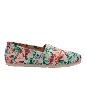 TOMS Women's Classic Multi Burlap Printed Tropical Shoes‎